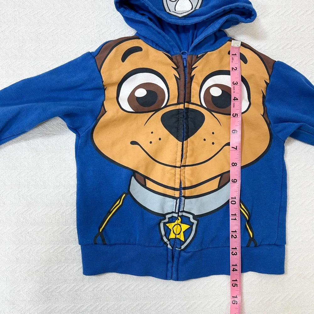 Paw Patrol Chase Jacket Zip Up - 3T - costume, hooded ears, blue, long sleeve